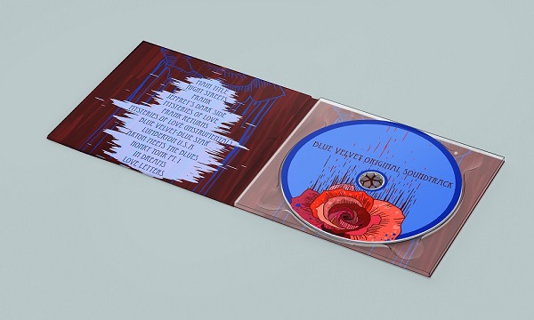 Graphic design of a CD cover Inspired by David Lynch\'s works