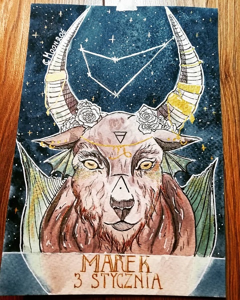 Capricorn Zodiac personalized card